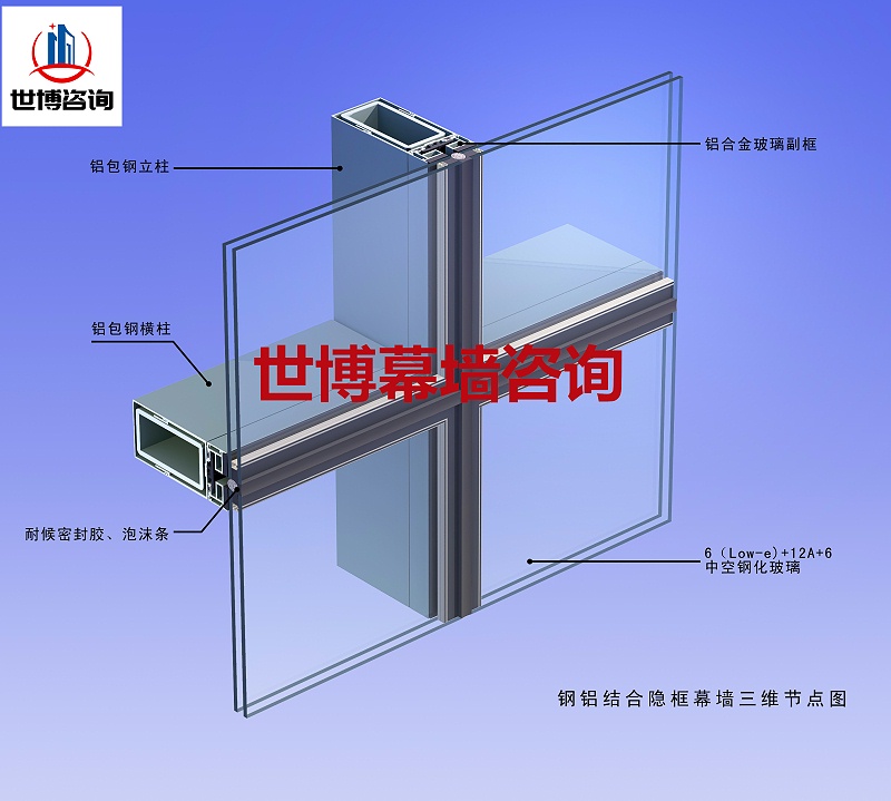 04裙樓鋼鋁結(jié)合隱框系統(tǒng)